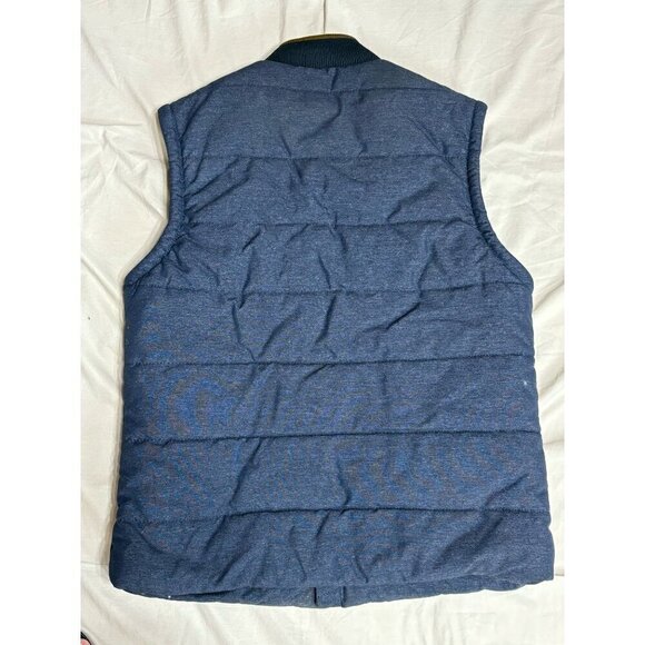 H&M Mens 38R Navy Blue Puffer Vest With Front Pockets & Zipper Closure Gorpcore - Picture 7 of 10